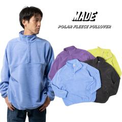 MADE BLANKS �|�[���[�t���[�X�v���I�[�o�[ �b �����Y S M L XL ���n �n�[�t �X�i�b�v�{�^��
