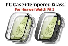 �y�䂤�p�P�b�g�Ή��zHUAWEI Watch Fit3 �K���X �ی� �P�[�X �h�� �J�o�[ �t�B���� �P�[�X �����P�[�X �ی�P�[�X �t����ʕی� PC �ی�