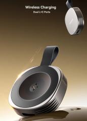 �y�䂤�p�P�b�g�Ή��zApple Watch �|�[�^�u�� ���C�����X �[�d�� Lightning �f�B�A���ڑ� Type-C �A�b�v���E�H�b�` �}�O�l�b�g�[�d�� �z