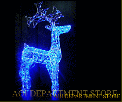 イルミネーション】LED キング クリスタルトナカイ【L】【ブルー