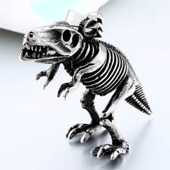 恐竜の化石ステンレスペンダントトップ ティラノサウルス ザウルス