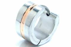 セリーヌフープピアス/1個販売 片耳 シングルピアス 中折れ ステンレス