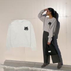 MAISON KITSUNE ]Lcl  jbg vI[o[ Z[^[ FOX HEAD INTARSIA COMFORT JUMPER fB[X LW00815KT1063 sA