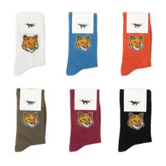 �y���i���r���[�Ń|�C���g�{5���z MAISON KITSUNE ���]�� �L�c�l �C�� �\�b�N�X FOX HEAD SOCKS LM06408KT0010 LM06407KT0010 LM06406KT0