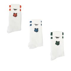 �y���i���r���[�Ń|�C���g�{5���z MAISON KITSUNE ���]�� �L�c�l �C�� �\�b�N�X FOX HEAD PATCH SPORTY SOCKS LM06409KT0010 LM06404KT00