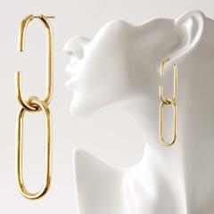 MARIA BLACK }AubN 100526 Oval Link Earring Gold I[o N CO O sAX Vo[925  ANZT[ V