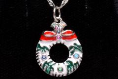 �N���X�}�X�p�[�c ���[�X(�z���C�g)�ۃJ���t�� �V���o�[�@18x14mm�@�����p�[�c_T45