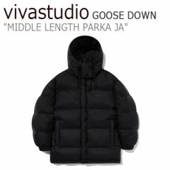 roX^WI _E vivastudio GOOSE DOWN MIDDLE LENGTH PARKA JA O[X_E ~h OX p[J BLACK JAVD04 EFA