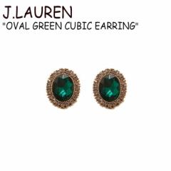 WFC[ sAX J.LAUREN OVAL GREEN CUBIC EARRING I[o O[ GREEN ؍ANZT[ M03482 ACC