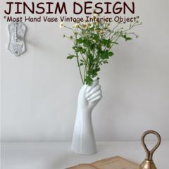 `VfUC ԕr JINSIM DESIGN Most Hand Vase Vintage Interior Object WHITE zCg ؍G 5581822697 ACC