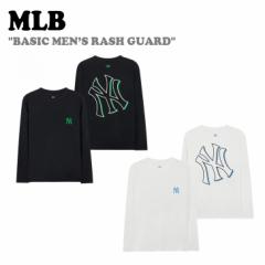GGr[  MLB BASIC MENS RASH GUARD x[VbN Y bVK[h S2F 3LSWB3033-50BKS/50WHS EFA