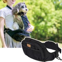 日本製 ちょい乗せ ペット用 お散歩 ヒップシート EX ブラック 犬 犬用