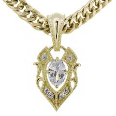 18�� 18k �l�b�N���X �����Y �약 �n�� �z�[�X�V���[ �L���[�r�b�N�W���R�j�A �y���_���g