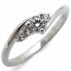 プラチナ・ダイヤモンド・一粒・シンプル・ダイアモンドエンゲージリング・婚約指輪