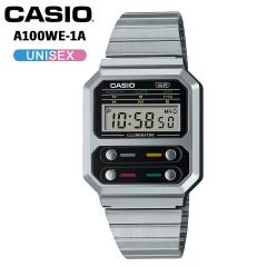 CASIO A100WE-1A �J�V�I �N���V�b�N ���� ���g�� �C�O���f�� �����Y ���f�B�[�X �r���v �u�����h casio �f�W�^�� �V���o�[ F-100 �{�^��
