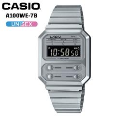 CASIO A100WE-7B �J�V�I �N���V�b�N ���� ���g�� �C�O���f�� �����Y ���f�B�[�X �r���v �u�����h casio �f�W�^�� �V���o�[ F-100 �{�^��