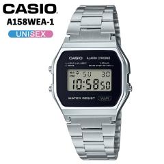 CASIO �J�V�I A158WEA-1 �N���V�b�N �����Y �r���v �f�W�^�� �N�H�[�c �V���o�[ �X�e�����X�x���g