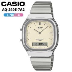 CASIO AQ-240E-7A2 �J�V�I �A�i�f�W �r���v �����Y ���f�B�[�X ���j�Z�b�N�X ���g�� ���^���o���h �A�C�{���[ �z���C�g �x�[�W�� �f�W�^