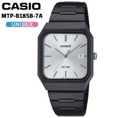 CASIO MTP-B185B-7A �J�V�I �X�^���_�[�h �u���b�N ���^�� 50m �h�� �C�O���f�� �����Y �r���v �u�����h casio �r�W�l�X �V���o�[