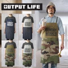 y12͓̂z AEgvbgCt Tf[[J[ OUTPUT LIFE SUNDAY WORKER APRON