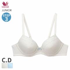期間限定20%OFF ワコール ジュニア ステップ3 ガールズ ブラジャー 3/4カップ(C D)CFX341