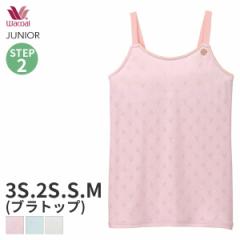 期間限定20%OFF ワコール ジュニア ステップ2 ガールズ ブラトップ ストラップ Uネック(3S 2S S M)CZX220【メール便15】