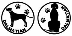 車 ステッカー 犬 ステッカー 犬ステッカー ダルメシアン (横後1セット) カッティングステッカー 全12色 犬 ドッグ ワンちゃん 乗ってま