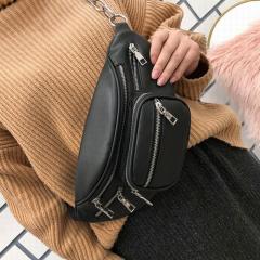 LAZA �y�u���b�N�z �V�����_�[�o�b�O 3way PU �E�G�X�g�|�[�` �`�F�[���t �����Y ���f�B�[�X �J�W���A�� �x���g�I���`����
