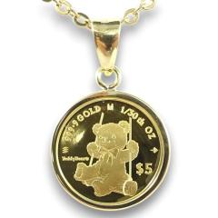 ����999.9 �e�f�B�x�A�R�C���y���_���g�g�b�v K24 1/30oz COOKISLAND Teddy Bear CHARLES3 2025�N����i�P�[�X�ۏ؏��t���y�M�t�g���b�s