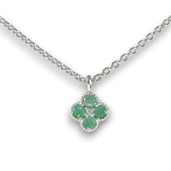 �l�b�N���X �V�R�_�C������G�������h �N���[�o�[�v�`�l�b�N���X SILVER925�`�F�[���y�M�t�g���b�s���O�ς݁z�y5���a���΃G�������h�z