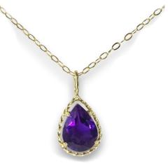 �V�R�A���W�X�g�y���_���g�l�b�N���X �ꗱ�y�A�V�F�C�v�J�b�g���^��8.0�~6.0mm�i���v0.7ct�O��j �y2���a���΁z �y�M�t�g���b�s���O�ς�