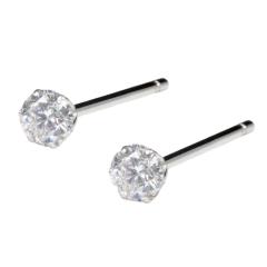 ���{�O���E���_�C�������h�s�A�X �ꗱ�X�^�b�h�_�C�������h SILVER925 Lab Grown Diamond 0.2ct 7162