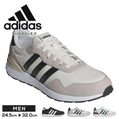 adidas RUN 60s 4.0 �����Y �X�j�[�J�[ �N���V�b�N �����X�^�C�� �J�W���A���V���[�Y �ʋ� �ʊw ���i���� �N�b�V���� �y�� ���g�� ���[�J