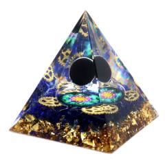 �I���S�i�C�g �s���~�b�h �Z䊐� ���� �􉽊w�͗l orgonite pyramid �������� �u�� ��6cm �p���[�X�g�[�� �� ���� �N���X�}�X