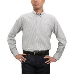 �V���c �J�W���A���V���c �I�b�N�X�t�H�[�h�V���c �{�^���_�E�� �O���[ �X�g���C�v �����Y ��100�yCTD301-485�z