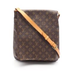 ���C�E���B�g�� LOUIS VUITTON �~���[�b�g ���m�O���� �V�����_�[�o�b�O �o�b�O PVC�R�[�e�B���O�L�����o�X ���U�[ ���f�B�[�X �u���E��