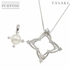 ^TL TASAKI AR^ 7.0mm _C 0.24/0.05ct lbNX 45cm K18 WG 750 2WAY p[ c^ fB[X 90208613 yÁzBJ