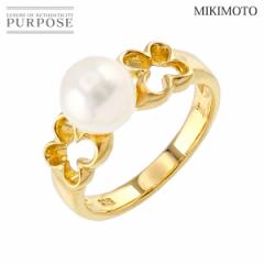 ~Lg MIKIMOTO y[^ AR^ 6.6mm O 8.5 K18 YG 750 p[ w fB[X 90228297 yÁzBJ