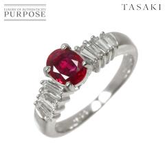 �^�T�L TASAKI 10�� �����O ���r�[ 0.68ct �_�C�� 0.46ct Pt �v���`�i �c��^�� �w�ցy�ӕʏ��t���z ���f�B�[�X 90300922 �y���ÁzBJ