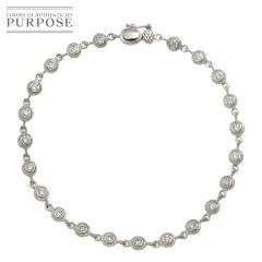 �_�C�� 1.00ct K18 WG �u���X���b�g 18cm �z���C�g�S�[���h 750 ���f�B�[�X 90303041 �y���ÁzNJ