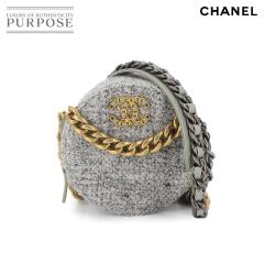 �V�i���l �V���l�� �o�b�O CHANEL 19 ���E���h �N���b�` �`�F�[�� �V�����_�[ �o�b�O �c�C�[�h ���f�B�[�X 90307186 �y���Áz�u�����h