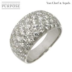 ���@���N���[�t & �A�[�y�� Van Cleef & Arpels 12.5�� �����O �p���F�_�C�� K18 WG 750 �w�� ���f�B�[�X 90307429 �y���ÁzBJ