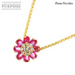 �|���e���F�L�I Ponte Vecchio ���r�[ 1.56ct �_�C�� 0.30ct �l�b�N���X 40cm K18 PG 750 ���f�B�[�X 90307448 �y���ÁzBJ