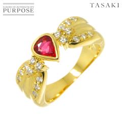 �^�T�L TASAKI 10.5�� �����O ���r�[ 0.60ct �_�C�� 0.26ct K18 YG 750 �c��^�� �w�ցy�ӕʃJ�[�h�t���z���f�B�[�X 90308687 �y���ÁzBJ