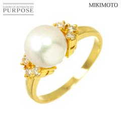 �~�L���g MIKIMOTO 11�� �����O �A�R���^�� 8.2mm �_�C�� K18 YG �C�G���[�S�[���h 750 �p�[�� �w�� ���f�B�[�X 90308905 �y���ÁzBJ