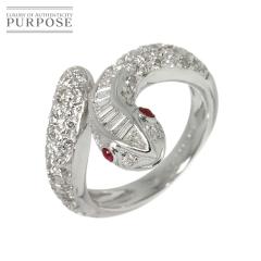 �����O 11�� ���r�[ 0.06ct �_�C�� 1.08ct K18 WG �z���C�g�S�[���h 750 �w�� ���f�B�[�X 90309404 �y���ÁzNJ