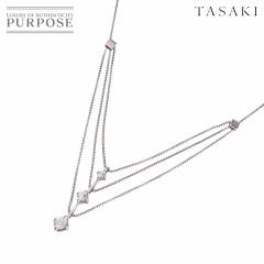 �^�T�L TASAKI �_�C�� 0.51ct �l�b�N���X 45cm K18 WG �z���C�g�S�[���h 750 �c��^�� ���f�B�[�X 90310461 �y���ÁzBJ