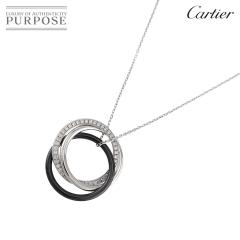 �J���e�B�G Cartier �g���j�e�B �_�C�� �l�b�N���X 45cm K18 WG 750 �u���b�N �Z���~�b�N ���f�B�[�X 90310469 �y���ÁzBJ