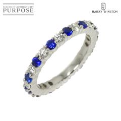 �n���[�E�B���X�g�� 9�� �����O �_�C�� 0.26ct �T�t�@�C�� �A�N�A�}���� Pt �v���`�i �w�� �ؖ��� ���f�B�[�X 90310895 �y���ÁzBJ