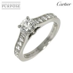 �J���e�B�G Cartier �\���e�[�� �_�C�� 0.41ct G/VS1/3EX #45 �����O Pt �w�ցy�ؖ����E�Ӓ菑�t���z���f�B�[�X 90311302 �y���ÁzBJ